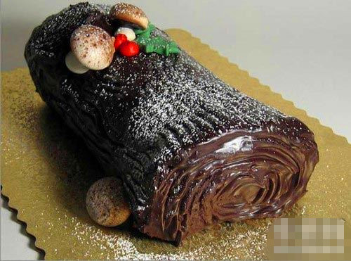 法國(guó)圣誕節(jié)美食，樹(shù)干蛋糕